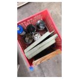 CRATE OF HARDWARE & TOOLS