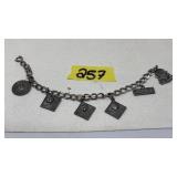 STERLING BOY SCOUT CHARM BRACELET