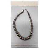 SILVER BEADED NECKLACE