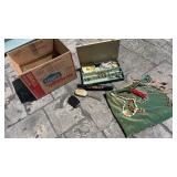 BOX LOT OF ASST COSTUME JEWELRY & VANITY ITEMS