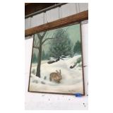 ROSE MCADAMS WINTER SCENE OIL ON CANVAS