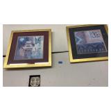 2 PC FRAMED ABSTRACT ART