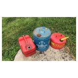 KEROSINE CAN AND 2 GAS CANS
