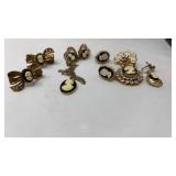 LOT OF CAMEO COSTUME JEWELRY