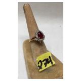 18K GOLD FILLED RING W/ SEMI PRECIOUS STONES