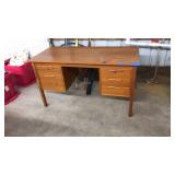 TEAK MID CENTURY KNEE HOLE DESK