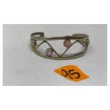 MEXICAN SILVER BRACELET W/ SEMI PREC STONES