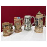 4 JAPANESE MADE BEER MUGS