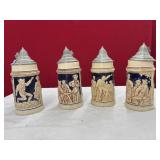 4 BEER STEINS