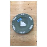 WEDGEWOOD JASPERWARE WHITE ON GREEN ASH TRAY