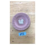 WEDGEWOOD JASPERWARE PINK ON WHITE RING DISH