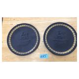 2 WEDGEWOOD ETCHED COLLECTORS PLATES