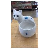 PORCELAIN CAT PLANTER