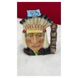 VINTAGE ROYAL DOULTON AMERICAN INDIAN TOBY MUG