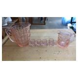 PINK DEPRESSION GLASS COLL