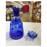 BOHEMIEM BLUE GLASS DECANTER