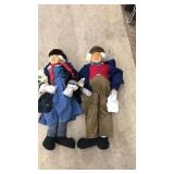 2 HANDPAINTED DOLLS