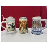 3 ASST BEER STEINS