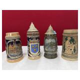 4 GERMAN MADE BEER STEINS