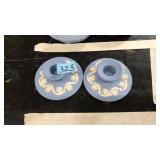 WEDGEWOOD JASPERWARE CANDLESTICK HOLDERS