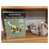 2 ARMADILLO WINE HOLDERS
