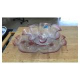 FLORAL & LACE RIM BOWL & PLATTER