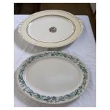 2 ORNATE SERVING PLATTERS
