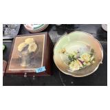 BAVARIA ROSE BOWL & ROSE JEWELRY BOX