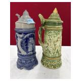 2 BEER STEINS