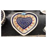 BOLESLAWIEC HEART POLISH PLATTER