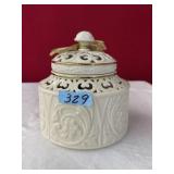 LENOX ILLUMINATIONS ROUND COVERED CANDLE BOX