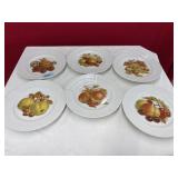6 HUTSCHENREUTHER FRUIT PLATES