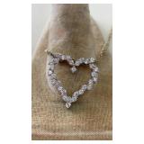 14K YELLOW GOLD & DIAMOND HEART PENDANT