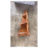 OAK WALL CORNER SHELF
