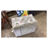 VINTAGE UPHOLSTERED HAMPER