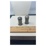 STERLING & COBALT BLUE GLASS SALT & PEPPER SHAKERS