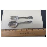 S KIRK & SONS STERLING BABY FORK & SPOON