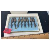 SET OF 8 SILVER PLATE CORN HOLDERS