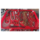 TRAY OF ASST COSTUME JEWELRY