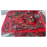 TRAY OF ASST COSTUME JEWELRY