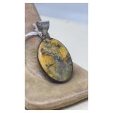 BUMBLE BEE JASPER & SILVER PENDANT