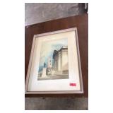 FRAMED WATERCOLOR BY AURINGER: ST. STIENNE DU-MONT