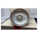 BALDWIN & MILLER MORGAN SILVER DOLLAR & STERL BOWL
