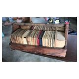 VINTAGE FRUIT BASKETS IN WOOD CADDY
