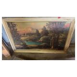 FRAMED MOUNTAIN VISTA BY ROBERT WOOD