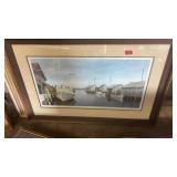 FRAMED PRINT "HAPPY HARBOR" BY WELLINGTON WARD
