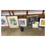 LOT OF FRAMED FLORAL ARTWORK