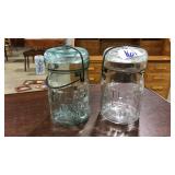 2 ATLAS E-Z SEAL VINTAGE CANNING JARS