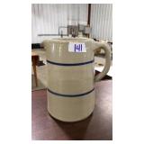 VINTAGE SALT GLAZED STONEWARE POTTERY PITCHER