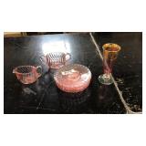COLLECTION OF PINK DEPRESSION GLASS